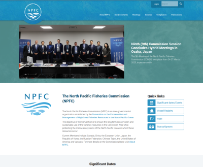 NPFC Website Screenshot