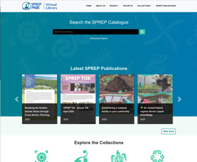 SPREP Virtual Library Screenshot